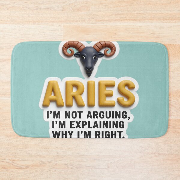 Item preview, aries I'm not arguing colorful typographic funny zodiac design designed and sold by SmashingDeals.