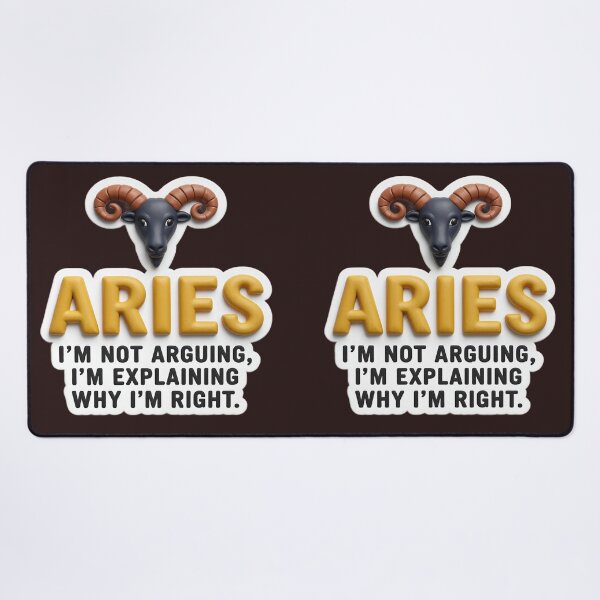 Item preview, aries I'm not arguing colorful typographic funny zodiac design designed and sold by SmashingDeals.