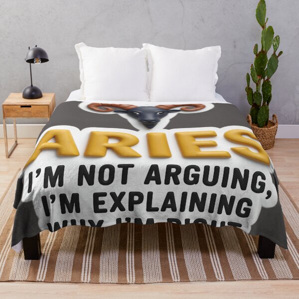 Item preview, aries I'm not arguing colorful typographic funny zodiac design designed and sold by SmashingDeals.