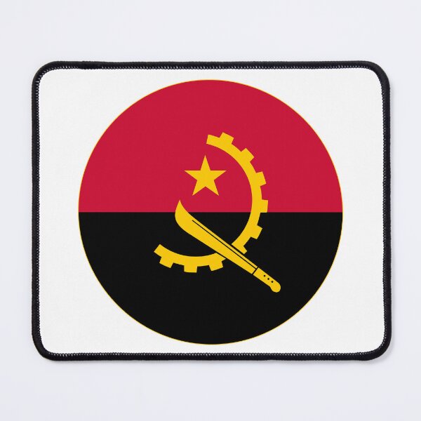 Item preview, Round Angola Flag Icon | Circular Angolan Flag Button Element designed and sold by NTGUILTY.