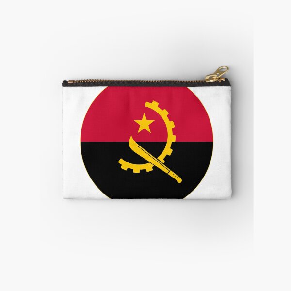 Item preview, Round Angola Flag Icon | Circular Angolan Flag Button Element designed and sold by NTGUILTY.