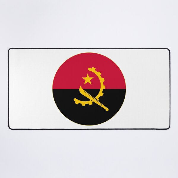 Item preview, Round Angola Flag Icon | Circular Angolan Flag Button Element designed and sold by NTGUILTY.