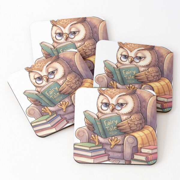 Item preview, Wise Owl Reading Fairy Tales designed and sold by DailyDoodlesBySumbul.