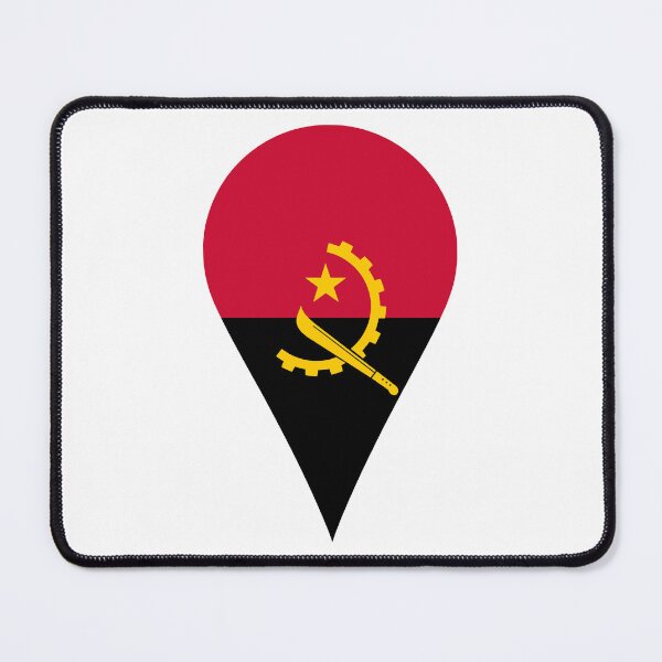 Item preview, Angola Flag Location Pin Map Marker | Angolan Destination GPS Icon designed and sold by NTGUILTY.