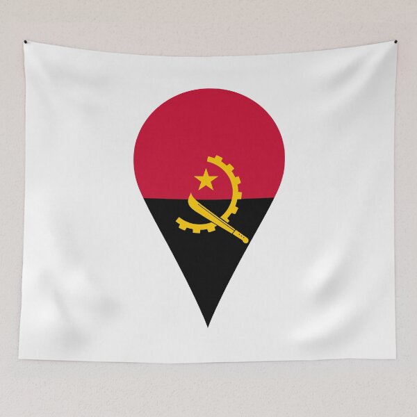 Artikelvorschau, Angola-Flagge als Standortmarkierung | GPS-Symbol für Angola entworfen und verkauft von NTGUILTY.