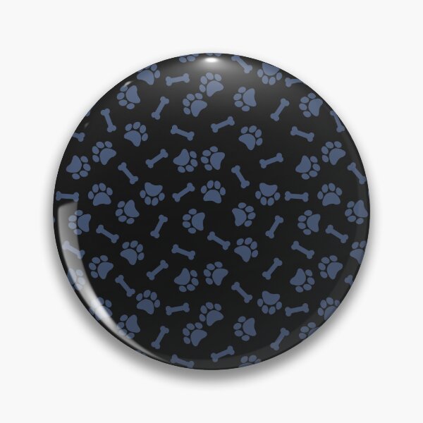 Item preview, Black And Blue Dog Paw And Bone Pattern designed and sold by pattern-archive.