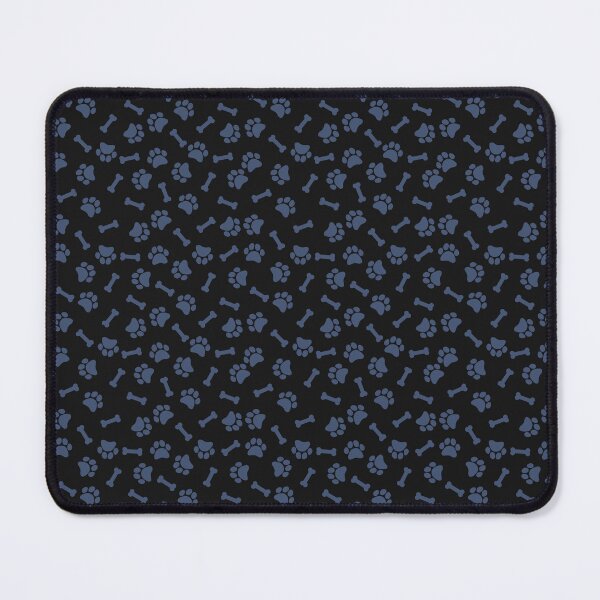 Item preview, Black And Blue Dog Paw And Bone Pattern designed and sold by pattern-archive.