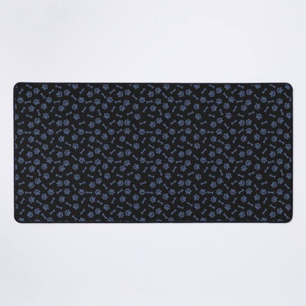 Item preview, Black And Blue Dog Paw And Bone Pattern designed and sold by pattern-archive.