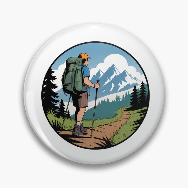 Item preview, Comic Book Hiker on Mountain Trail designed and sold by NiftyWrx.