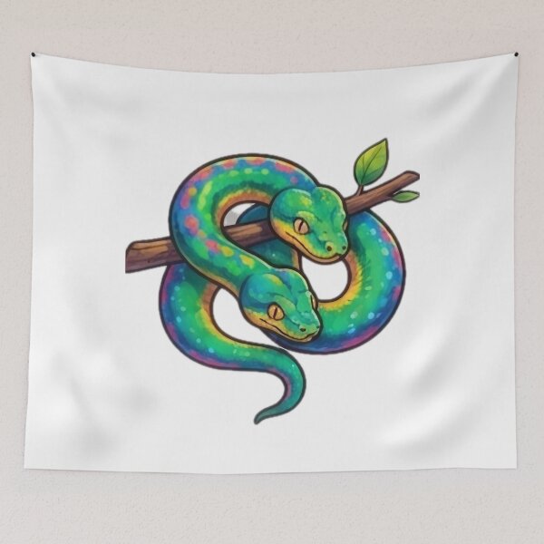Item preview, Rainbow Twin Snake Sticker designed and sold by DailyDoodlesBySumbul.