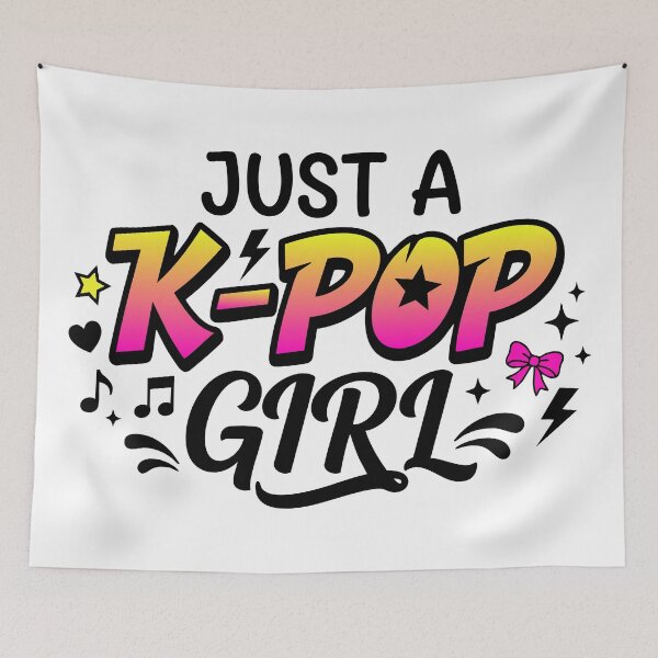 Item preview, Just a K-Pop Girl - Kpop Fangirl Y2K Retro Design designed and sold by Vanilla-Girl.