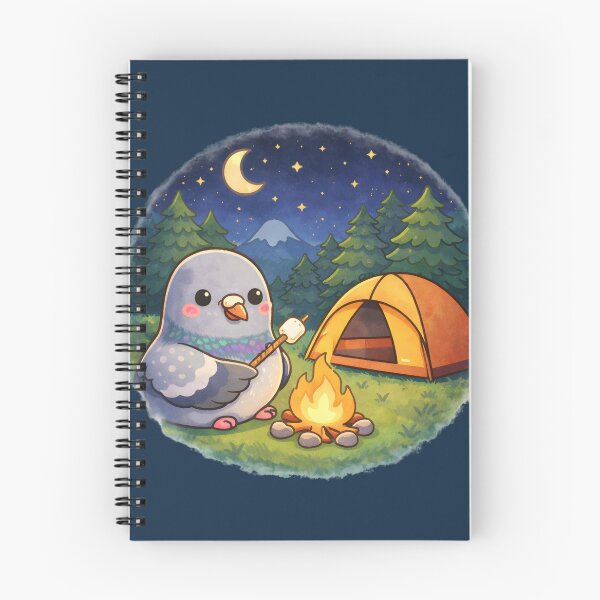 Item preview, Cute Camping Pigeon With Marshmallow designed and sold by azule1.