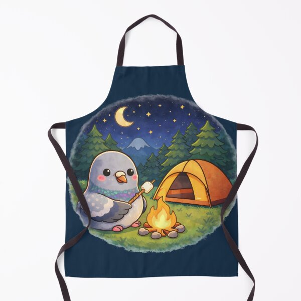 Item preview, Cute Camping Pigeon With Marshmallow designed and sold by azule1.