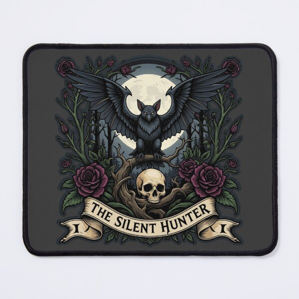 Item preview, Bat Gothic Art - Silent Hunter - Dark Night Moon Design designed and sold by GoGreenlove.