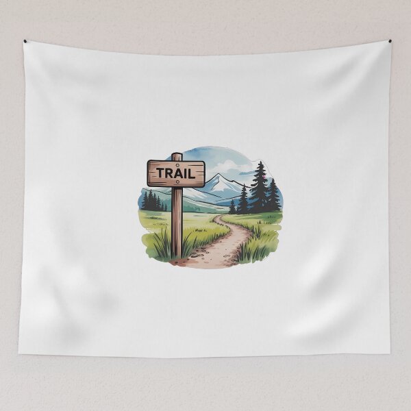 Item preview, Watercolor Trail Marker Sign designed and sold by NiftyWrx.