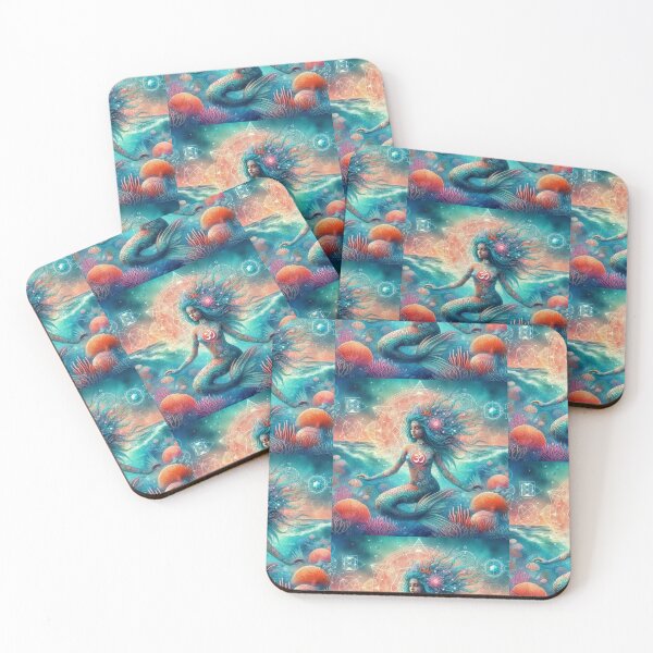 Item preview, Sirena del atardecer del sagrado Om designed and sold by Elemental Visions.
