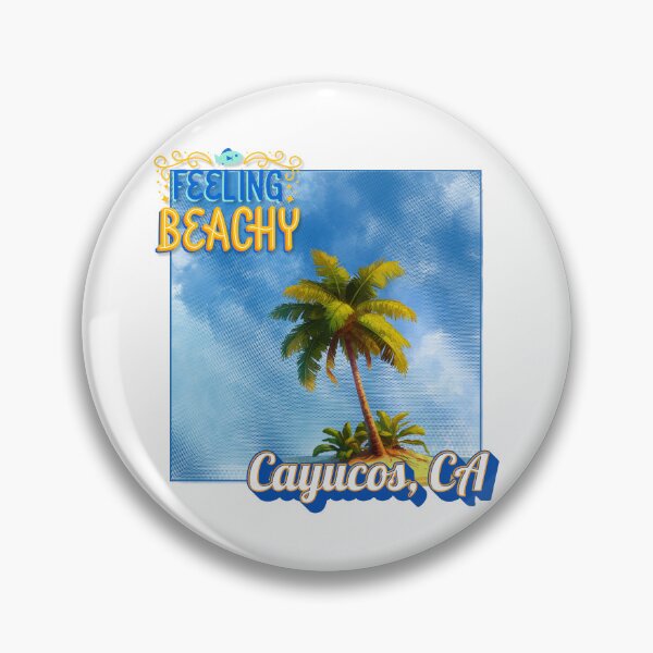 Item preview, Feeling Beachy - Cayucos, CA Retro Sunny Palm Tree Design designed and sold by DonnaRaine.