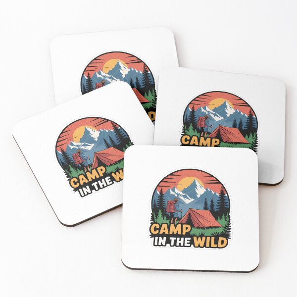 Item preview, Camp in the Wild Hiking Quote designed and sold by NiftyWrx.
