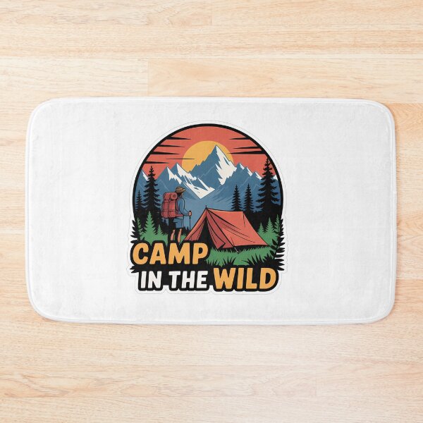 Item preview, Camp in the Wild Hiking Quote designed and sold by NiftyWrx.