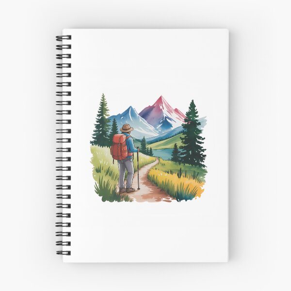Item preview, Watercolor Hiker on Trail designed and sold by NiftyWrx.