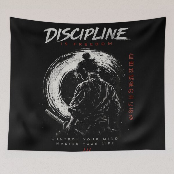 Item preview, Anime Girl Graphic | Control Your Mind Master Your Life | Japanese Zen Warrior Motivational Design designed and sold by NBT-NOVA.