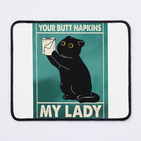 Item preview, Black Cat Your Butt Napkins My Lady Vintage designed and sold by PurrfectHome.