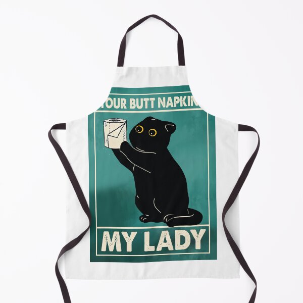 Item preview, Black Cat Your Butt Napkins My Lady Vintage  designed and sold by PurrfectHome.