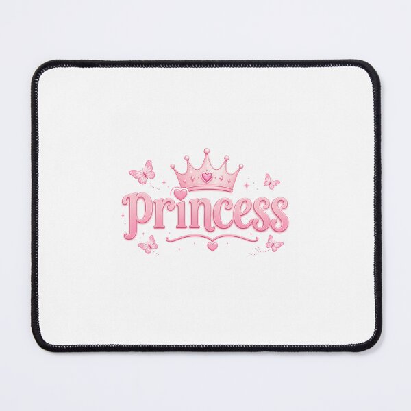 Item preview, Princess Pink Crown Cute Butterfly Word Art Heart I Design designed and sold by Moonlight Studio.