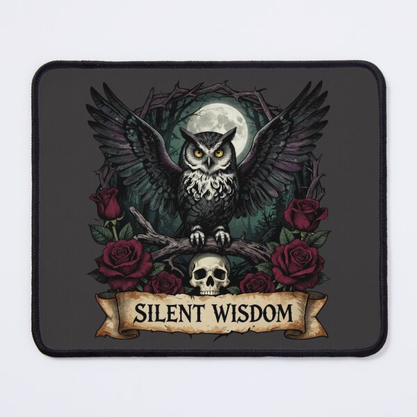 Item preview, Owl Gothic Art - Silent Wisdom - Dark Night Moon Design designed and sold by GoGreenlove.
