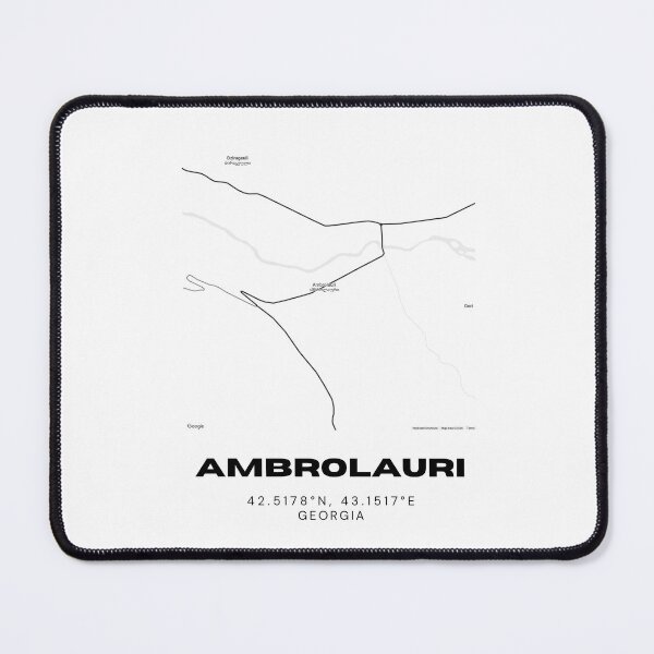 Item preview, Ambrolauri Georgia Minimalist City Map with Coordinates | Black and White Street Map Art designed and sold by RM-Journey.