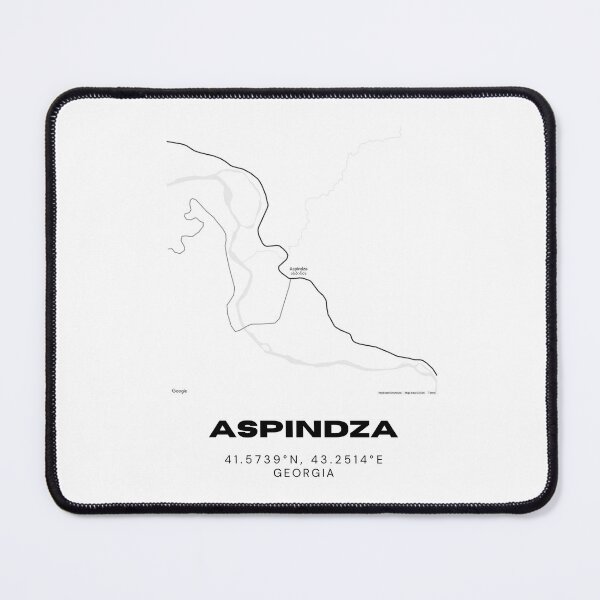 Item preview, Aspindza Georgia Minimalist City Map with Coordinates | Black and White Street Map Art designed and sold by RM-Journey.
