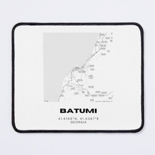 Item preview, Batumi Georgia Minimalist City Map with Coordinates | Black and White Street Map Art designed and sold by RM-Journey.