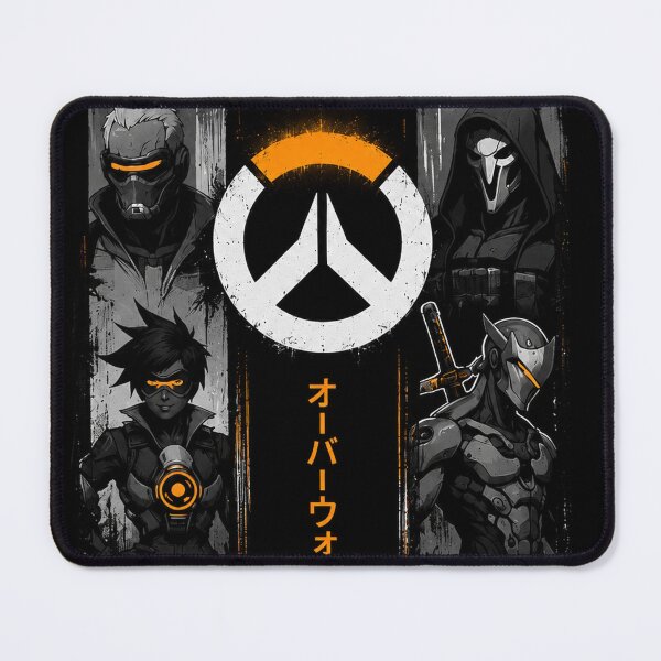 Item preview, Overwatch Heroes Grunge Poster | Genji Reaper Tracer Soldier 76 Gaming Design designed and sold by NBT-NOVA.