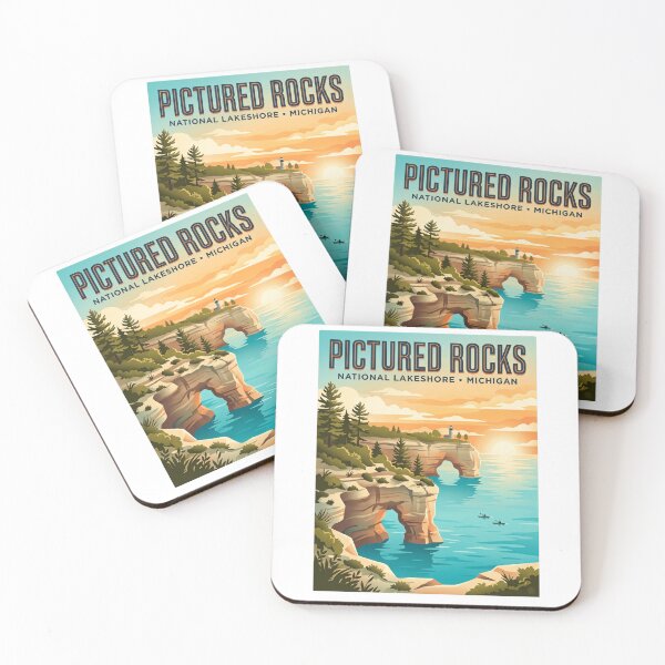 Item preview, Pictured Rocks National Lakeshore Michigan Travel Outdoor Enthusiast designed and sold by Simsimah26Parks.