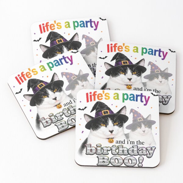 Item preview, Life's A Party Birthday Boo Cat designed and sold by BoringClothes .