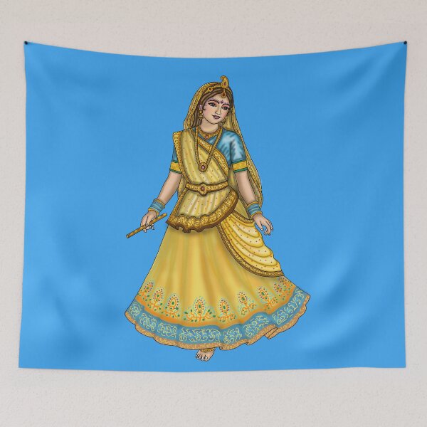 Item preview, Goddess Radha Artwork | Divine Hindu Digital Painting | Spiritual Illustration designed and sold by Harshit_Digital_Arts.