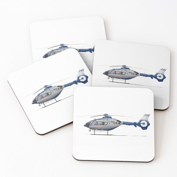 Item preview, EUROCOPTER EC135 T2+ VH-PVE VICPOL 2016 designed and sold by Grubby Fingers Aircraft Illustration.