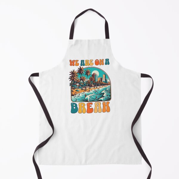 Item preview, We Are on a Break Retro Tropical Beach Vacation Design designed and sold by AleksaDesignMTL.