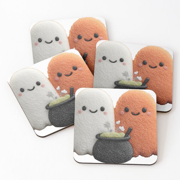 Item preview, Cute Ghost Couple Making Magical Potions designed and sold by colorful-white.