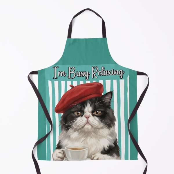 Item preview, Parisian Cat with Coffee – Cozy Café Aesthetic designed and sold by UUniqueIImprint.