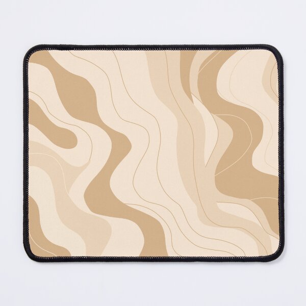 Item preview, Minimalist Abstract Groovy Wavy Lines Beige Aesthetic Pattern⁠ designed and sold by Witsnu7356.