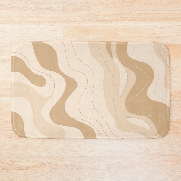 Item preview, Minimalist Abstract Groovy Wavy Lines Beige Aesthetic Pattern⁠ designed and sold by Witsnu7356.