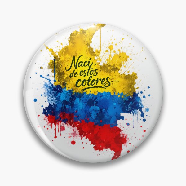 Item preview, I Was Born of These Colors – Colombia Watercolor Flag | Colombian Pride Paint Splash | Patriotic Typography Art Sticker designed and sold by Kittcatking.