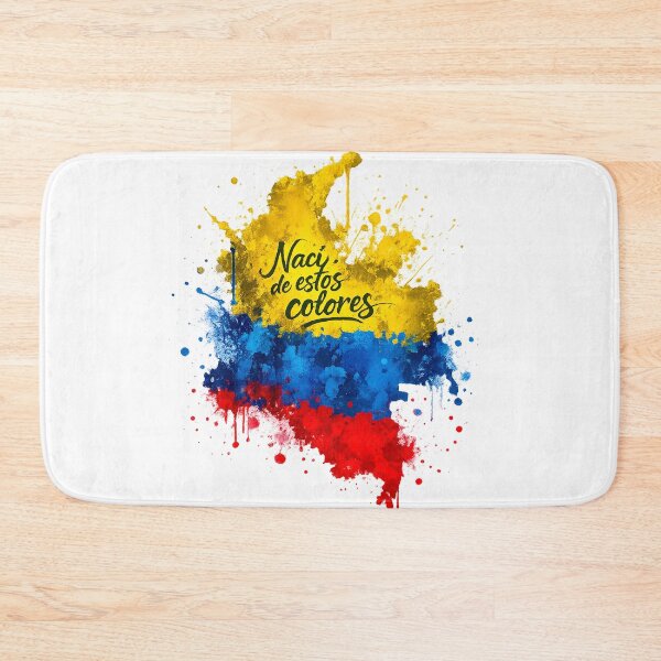 Item preview, I Was Born of These Colors – Colombia Watercolor Flag | Colombian Pride Paint Splash | Patriotic Typography Art Sticker designed and sold by Kittcatking.
