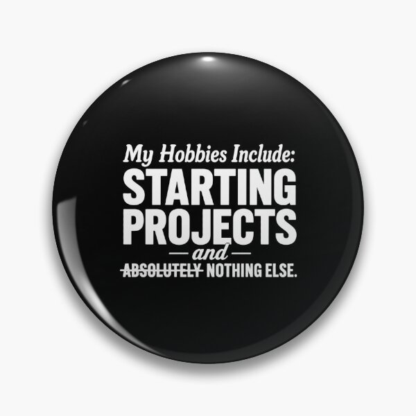 Item preview, Project Hobbies Typography ADHD Humor t-shirt designed and sold by Mosidrip.