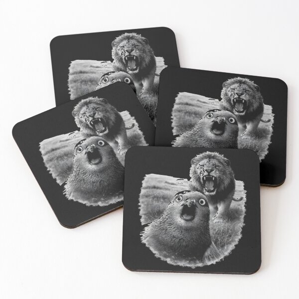Item preview, Unhinged Pigeon Selfie With Lion designed and sold by azule1.
