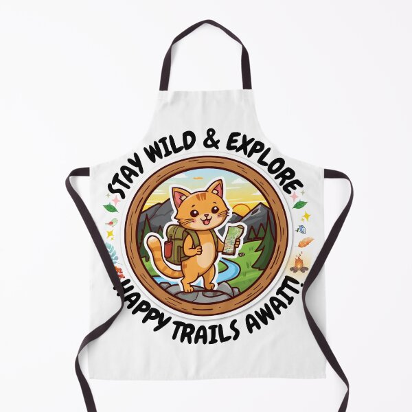 Item preview, Cute Hiking Cat Sticker - Stay Wild & Explore Adventure Badge designed and sold by OwnZone.