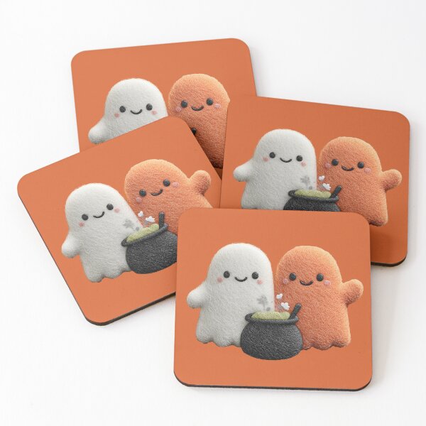 Item preview, Cute Ghost Couple Making Magical Potions designed and sold by colorful-white.