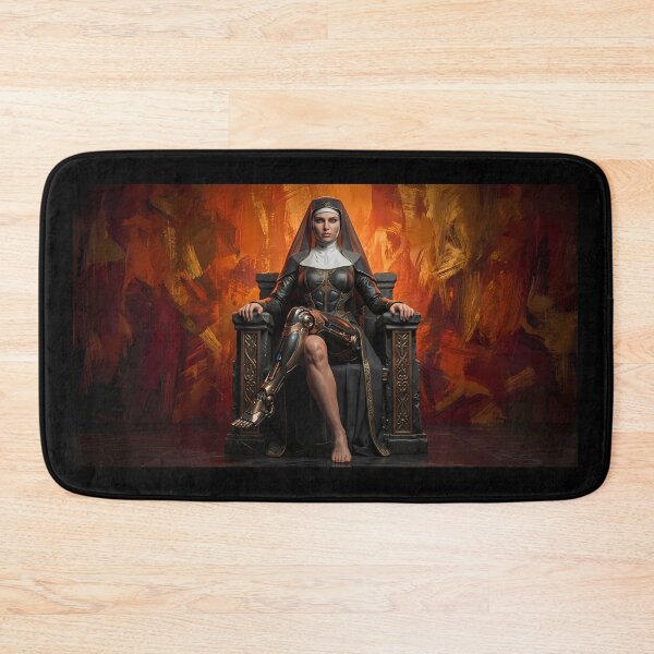 Item preview, Cyberpunk Nun Futuristic Sci-Fi Art designed and sold by GalleryBrisArt.