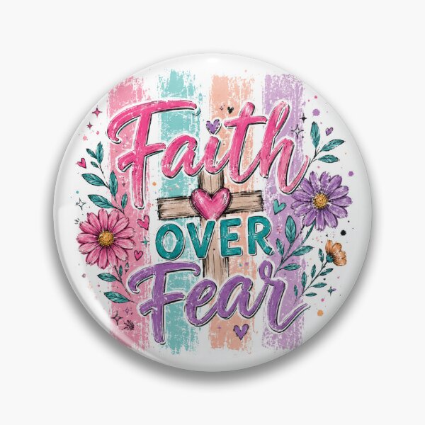 Item preview, Faith Over Fear – Floral Christian Faith Design | Inspirational Bible Quote designed and sold by Image Shop Australia.